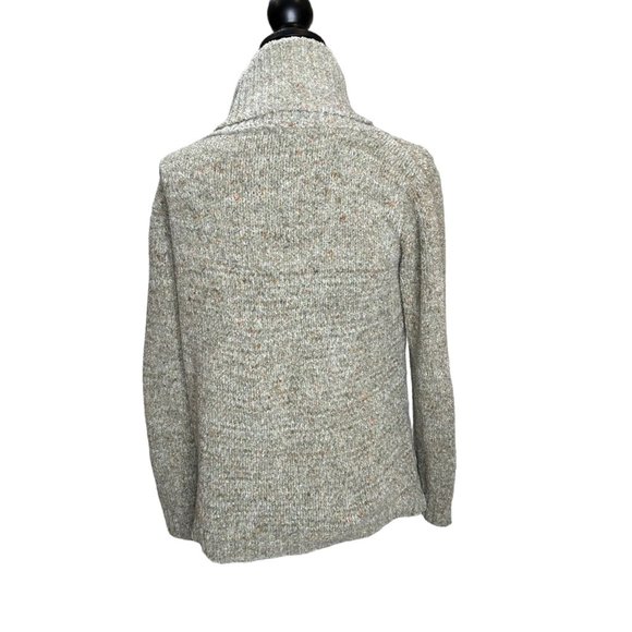 Knit Cowl Neck Super Soft Grey Long Sleeve Ribbed Hem Cuffs Top Pullover - Picture 4 of 12